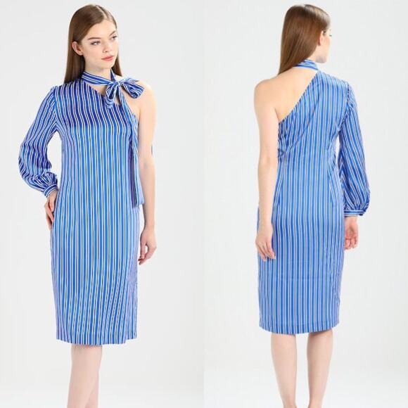 Banana Republic | Striped One Sleeve Dress - Picture 1 of 7